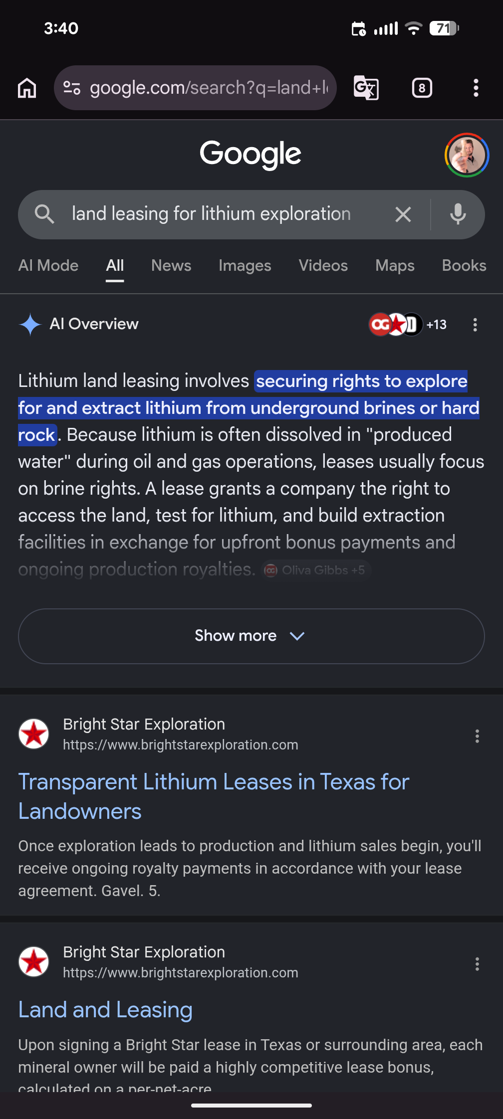 Bright Star Exploration — example screenshot 2