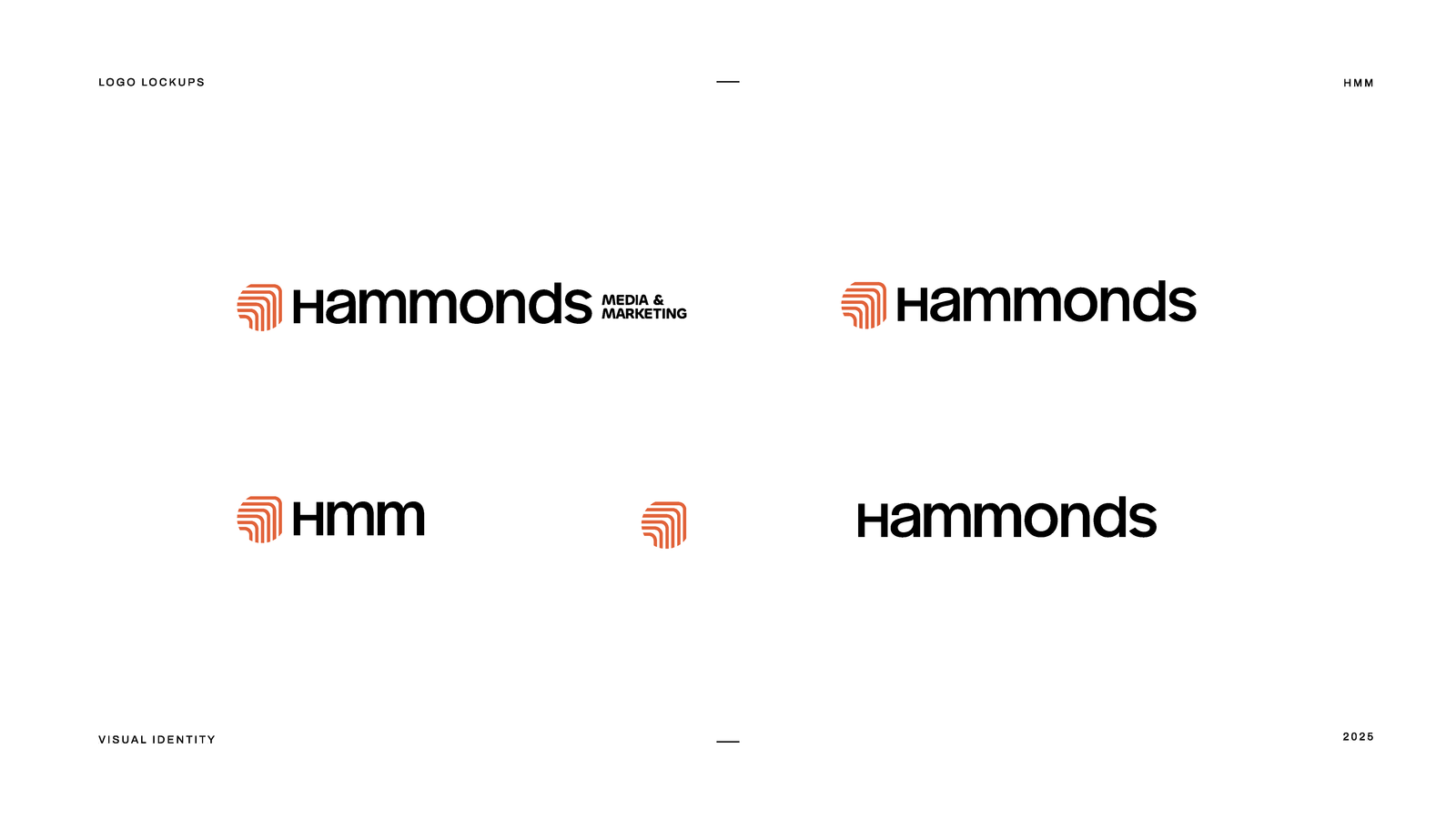 Showcase of the new HMM, Hammonds Media & Marketing, rebrand logo